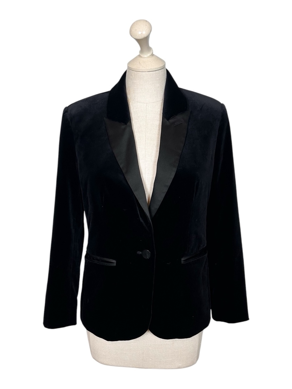 Diane Von Furstenberg Velvet Blazer Black